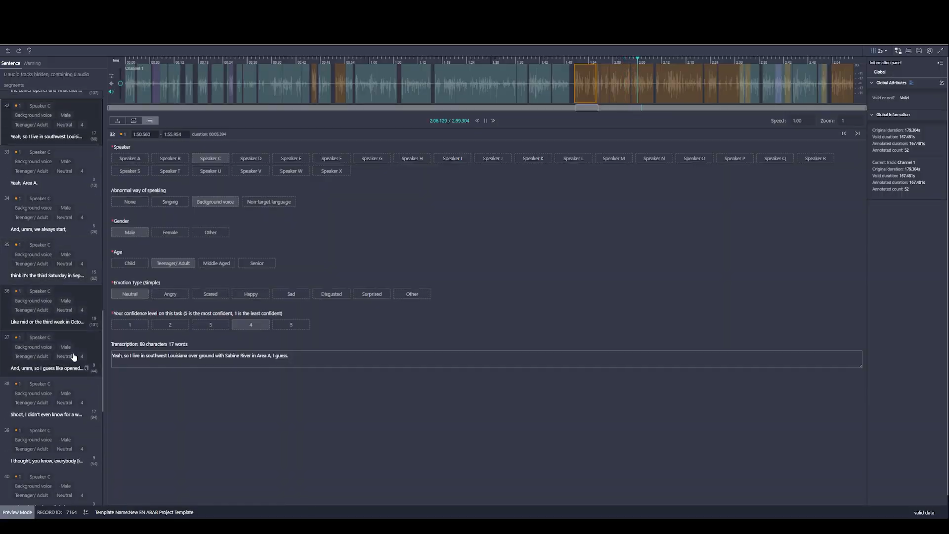 Audio transcription